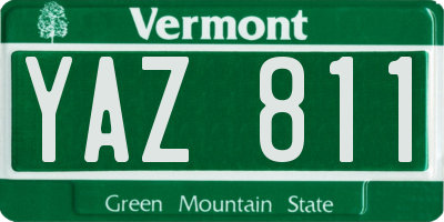 VT license plate YAZ811