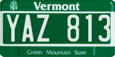 VT license plate YAZ813