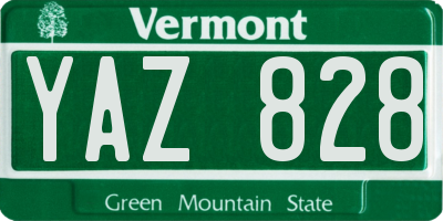 VT license plate YAZ828