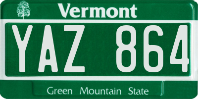 VT license plate YAZ864