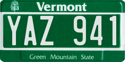 VT license plate YAZ941