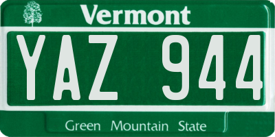 VT license plate YAZ944