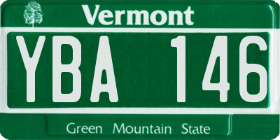 VT license plate YBA146