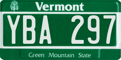 VT license plate YBA297