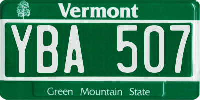 VT license plate YBA507
