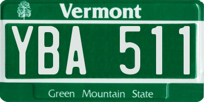 VT license plate YBA511
