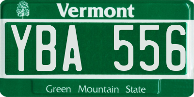 VT license plate YBA556
