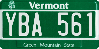 VT license plate YBA561