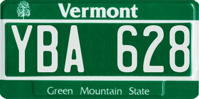 VT license plate YBA628