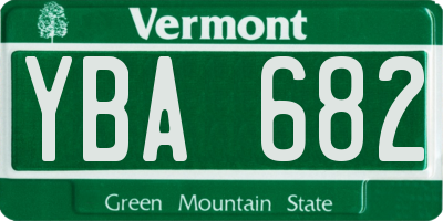 VT license plate YBA682