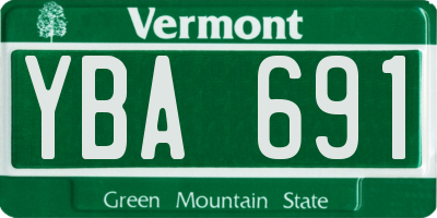 VT license plate YBA691