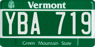 VT license plate YBA719