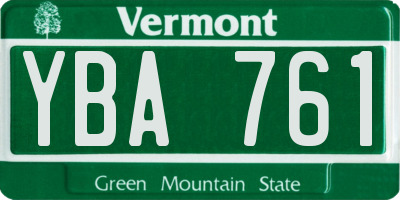 VT license plate YBA761