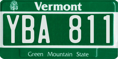 VT license plate YBA811