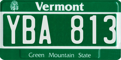 VT license plate YBA813