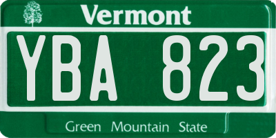 VT license plate YBA823