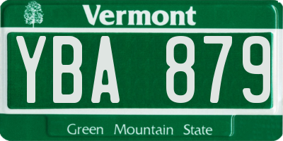 VT license plate YBA879