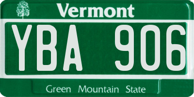 VT license plate YBA906