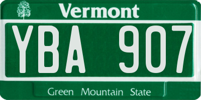 VT license plate YBA907