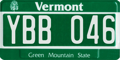 VT license plate YBB046