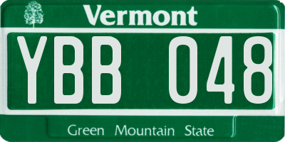 VT license plate YBB048