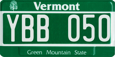 VT license plate YBB050