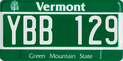 VT license plate YBB129