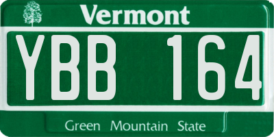 VT license plate YBB164