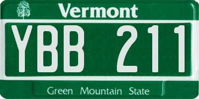 VT license plate YBB211