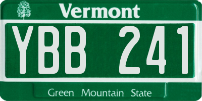 VT license plate YBB241