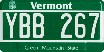VT license plate YBB267