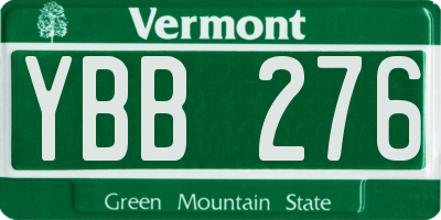 VT license plate YBB276