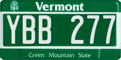 VT license plate YBB277