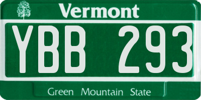 VT license plate YBB293