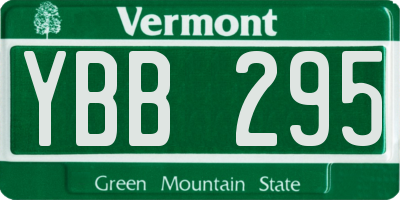 VT license plate YBB295