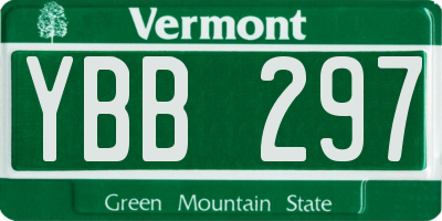 VT license plate YBB297