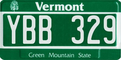 VT license plate YBB329