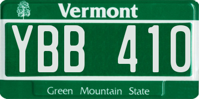 VT license plate YBB410