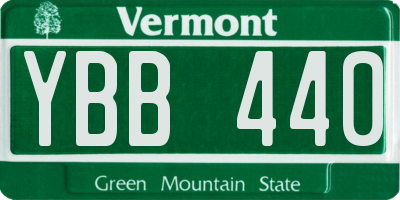 VT license plate YBB440