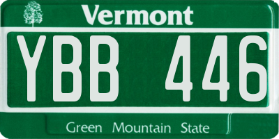 VT license plate YBB446