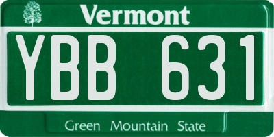 VT license plate YBB631
