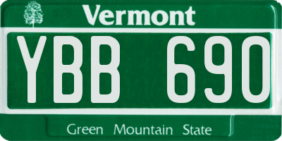 VT license plate YBB690