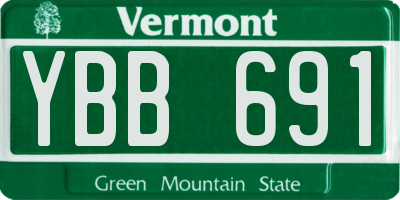 VT license plate YBB691