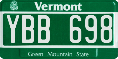 VT license plate YBB698