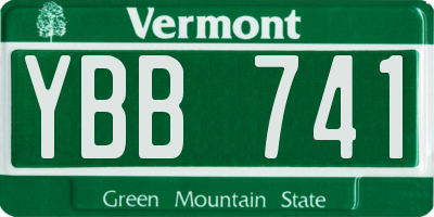 VT license plate YBB741