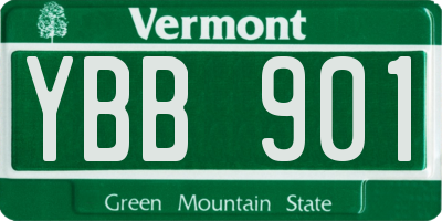 VT license plate YBB901