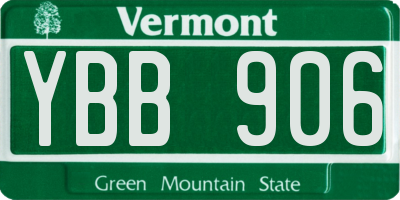 VT license plate YBB906