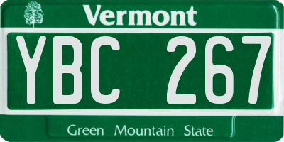 VT license plate YBC267