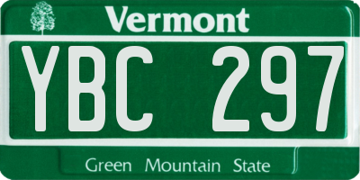 VT license plate YBC297