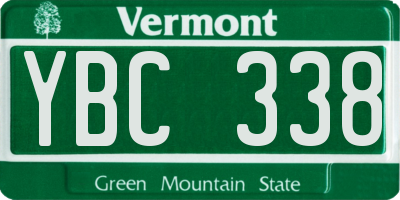 VT license plate YBC338